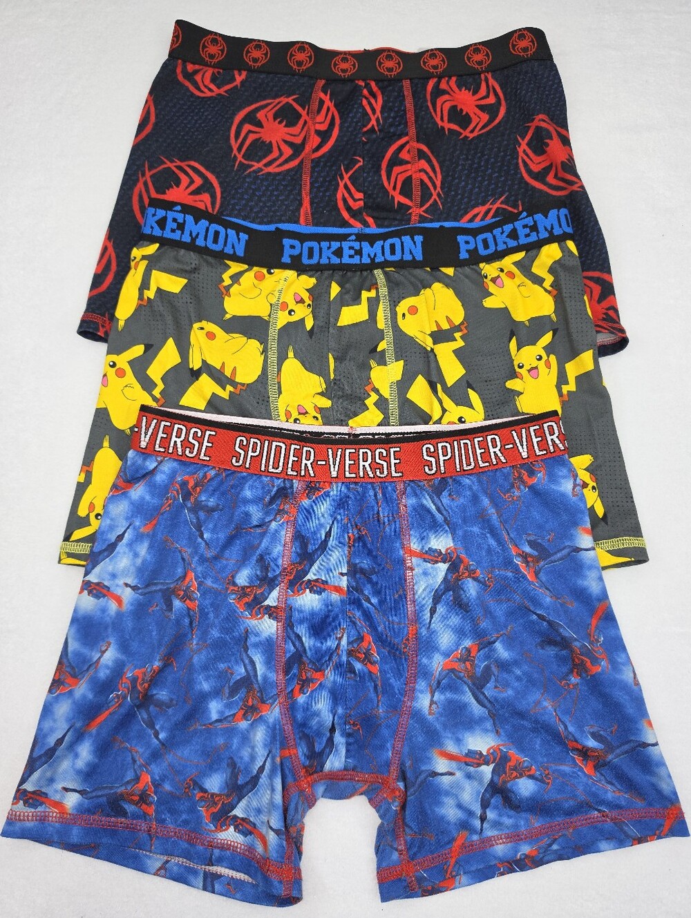 Marvel Boy's 3 Pack Boxers Spiderman Pokemon Size XL (14-16) 1391